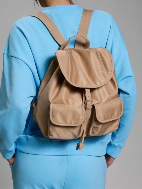 Year Of OURS Tan Backpack — Classic Everyday Bag Unisex - Picture 2 of 5